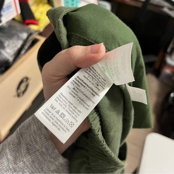 J. Crew Tie Waist Seaside Pants Green Extra Large XL Linen Blend K - Picture 6 of 10